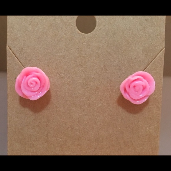 Jewelry - Pink Rose Earrings